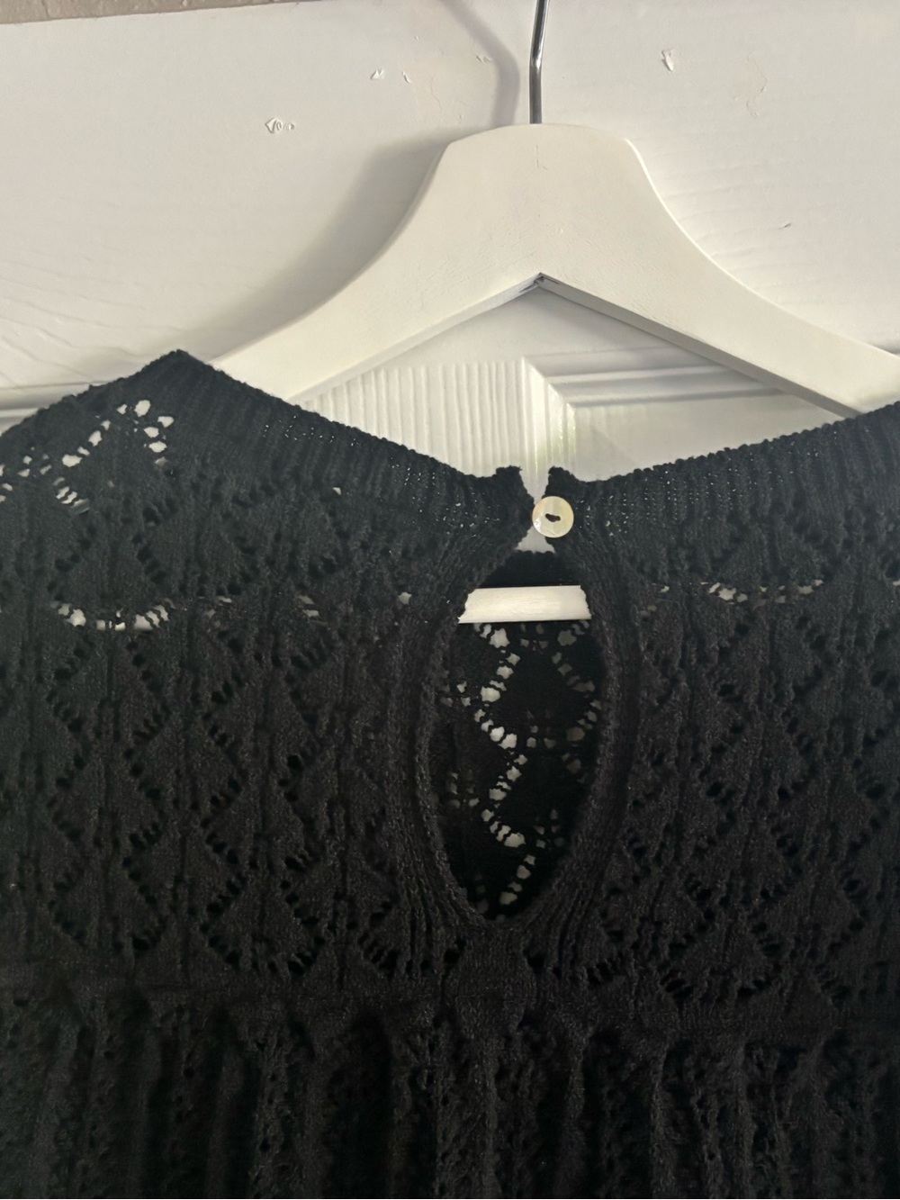 Zara Pointelle Ruffle Sweater - Picture 5 of 8